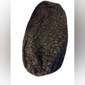 NWOT 9x20 Bolster Upholstery Cover for Pillow Insert, Black And Gray Camouflage